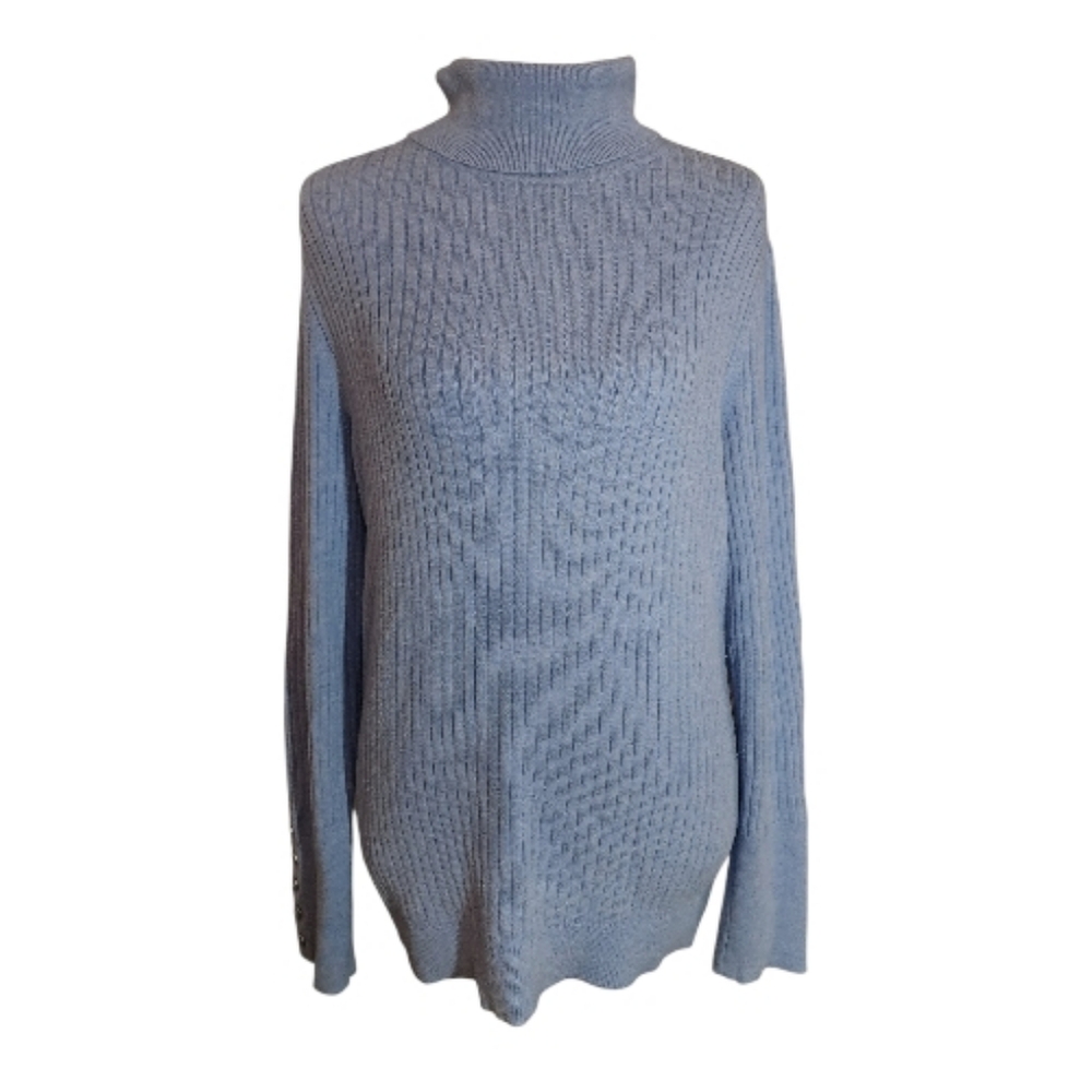 Talbots Textured Ribbed Turtleneck, Size Medium